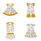 ( Moq 5 each style ) Baby Girl Toddler Stars Team Bows Sibling Romper Dress Set 7.12