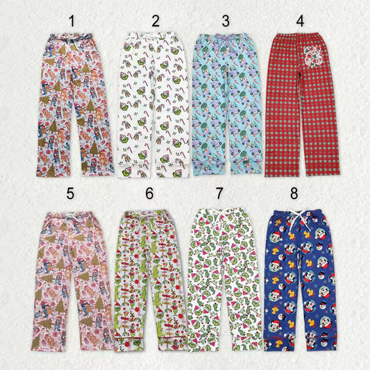 Sibling Adult Christmas Cartoon Print Men Women Pajamas Pants Bottom Clothes RTS