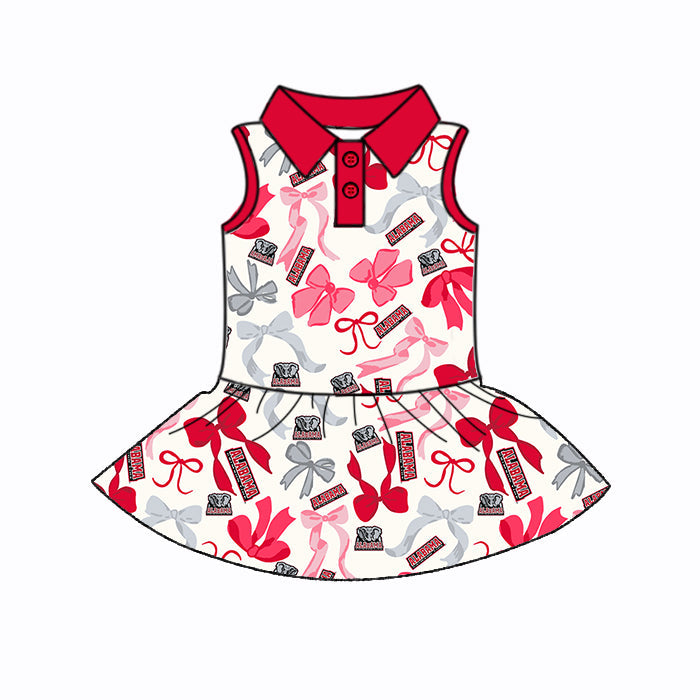 ( Moq 5 each style ) Baby Girl Team Elephant Bows Sibling Dress Set 5.14