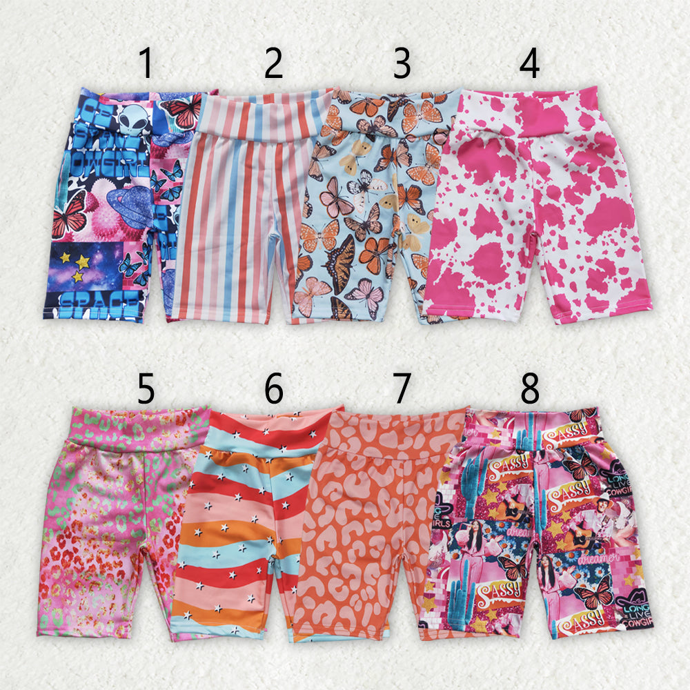 Baby Girl Toddler Stripes Leopard Summer Sibling Biking Shorts RTS
