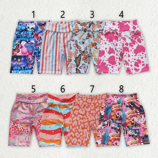 Baby Girl Toddler Stripes Leopard Summer Sibling Biking Shorts RTS
