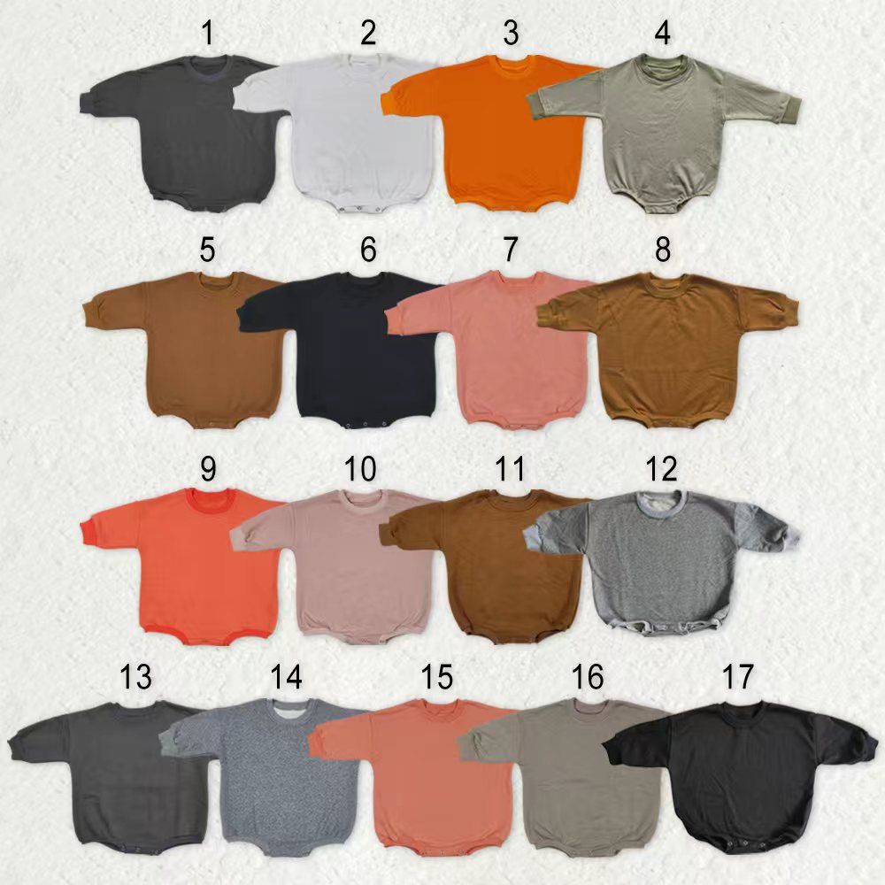 Sibling Baby Boys Girls Infant Long Sleeves Cotton Sweater Bubble Rompers RTS