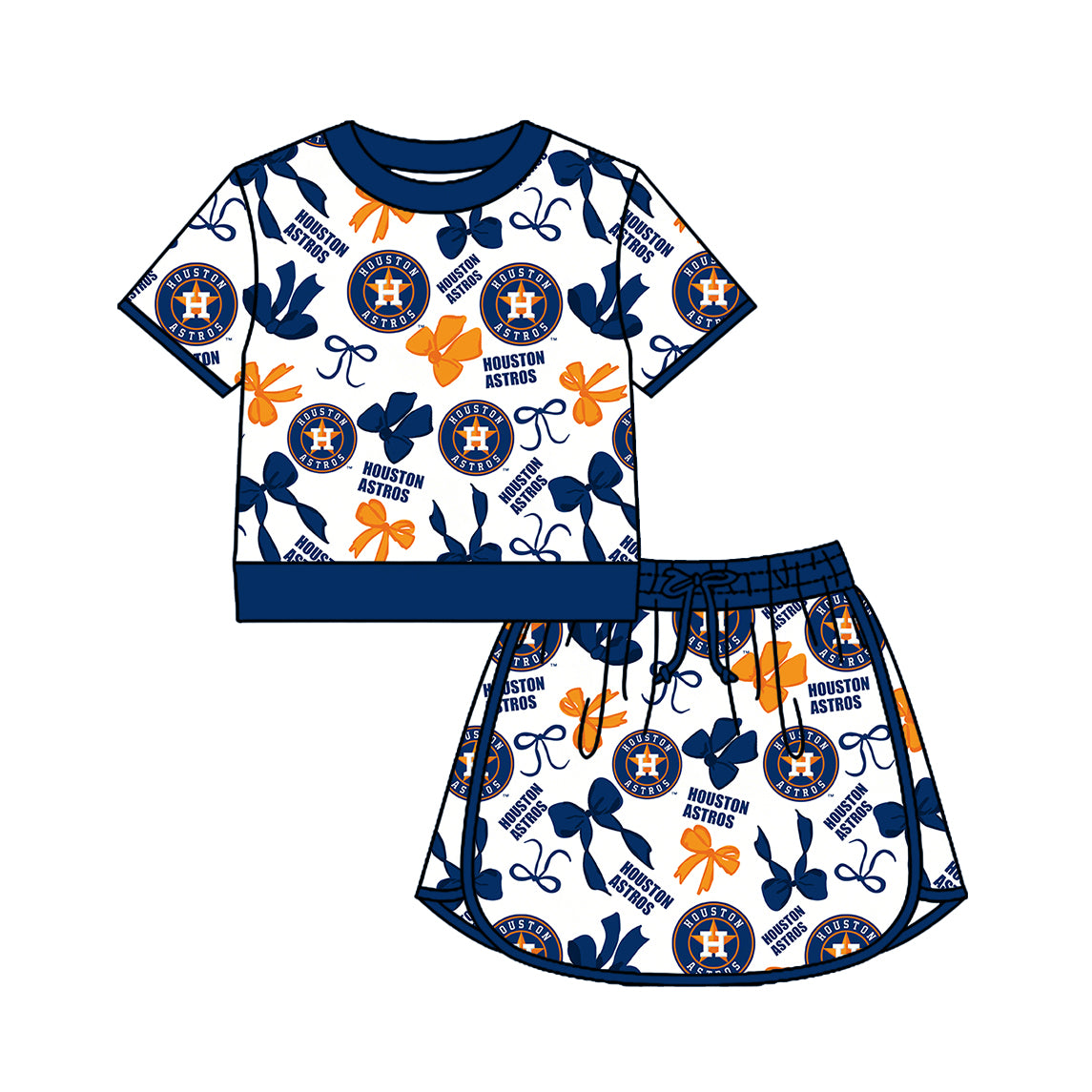 ( Moq 5 Each Style ) Sibling Baby Girls Kids Bows Team Shirt Sets Clothes