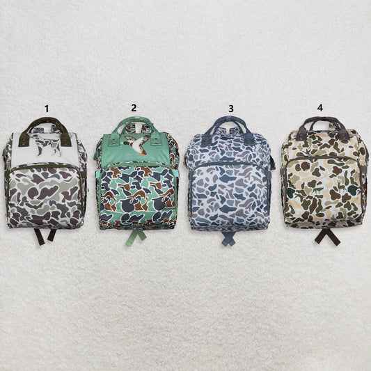 Sibling Baby Boys Kids Camo Print Zipper Backpack School Hunting Bag RTS