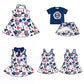 ( Moq 5 each style ) Baby Girl Team Bows Sibling Dress Set 5.21