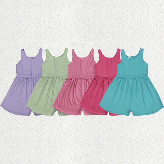 Baby Girl Sleeveless Colorful Yoga Active Jumpsuit Sibling Active RTS