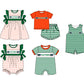 ( Moq 5 Each Style ) Sibling Baby Boys Girls Kids Team Rompers Dress Set Clothes