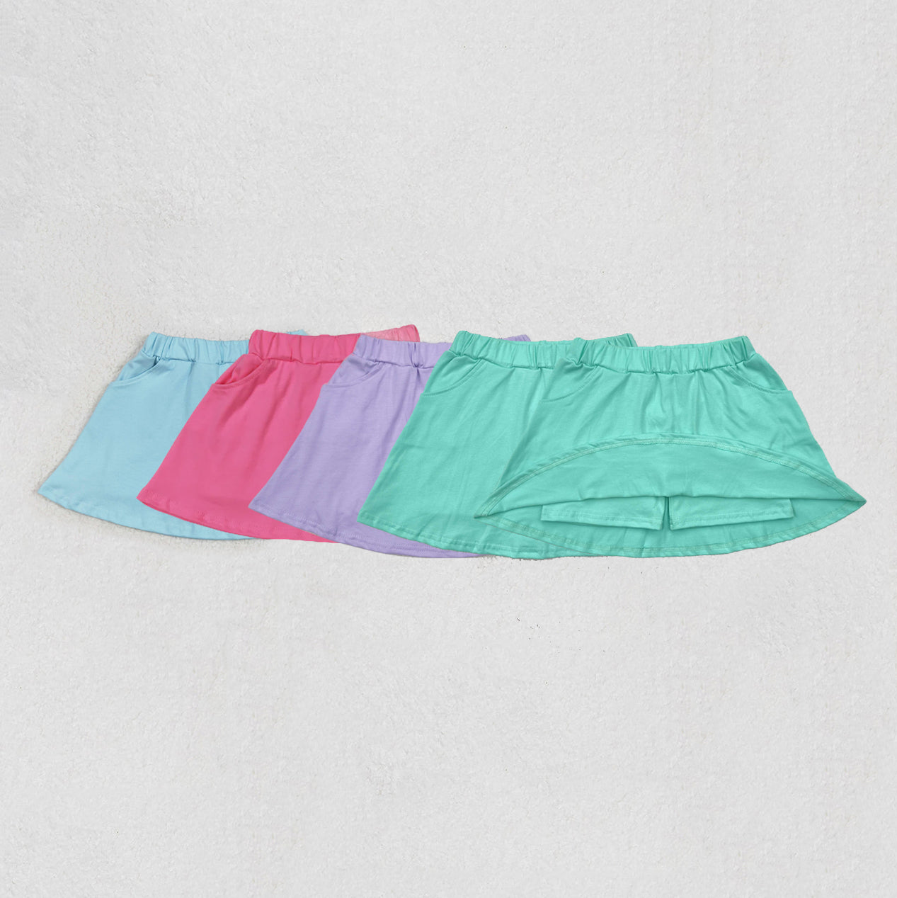 Baby Girl Summer Pockets Cotton Skirt Shorts Sibling Skorts RTS
