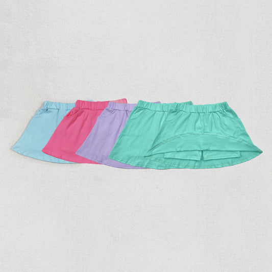 Baby Girl Summer Pockets Cotton Skirt Shorts Sibling Skorts RTS