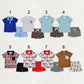 Kids Boys Buttons Polo Short Sleeves Shirt Pockets Shorts Sibling Set RTS