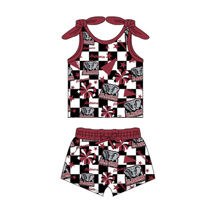 ( Moq 5 each style ) Baby Girl Toddler Elephant Cheer Sibling Team Romper Dress Set 7.16