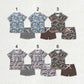 Boys Kids Camo Button Polo Shirt Pockets Shorts Sibling Set Clothes RTS