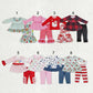 Sibling Baby Girls Kids Long Sleeves Tunic Pants Christmas Sets Clothes RTS