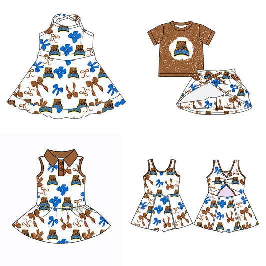 ( Moq 5 each style ) Baby Girl Team Bows Sibling Dress Set 5.26