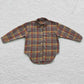 BT0241 Baby Kids Long Sleeves Plaid Cardigan Coat