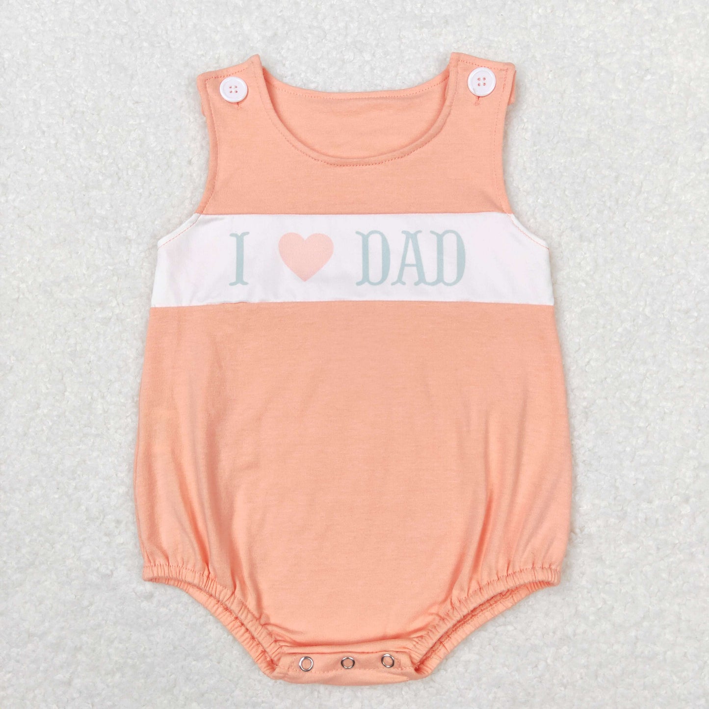 Baby Boy Sleeveless I Love Dad One Piece Romper