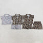 Sibling Baby Girls Kids Short Sleeves Camo Zipper Shirts Scallop Shorts Sets Clothes RTS