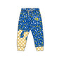 ( Moq 5 each style ) Baby Boys Girls Team Cheer Sibling Blue Drips Shirt Bows Dress Set 8.14