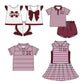 ( Moq 5 each style ) Baby Boy Girl Short Sleeves Team M Sibling Dress Shirt Set 5.5