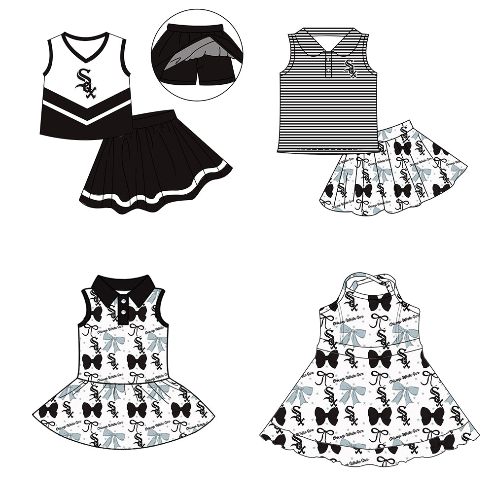 ( Moq 5 each style ) Baby Girl Toddler Team Bows ‌Sibling Dress Set