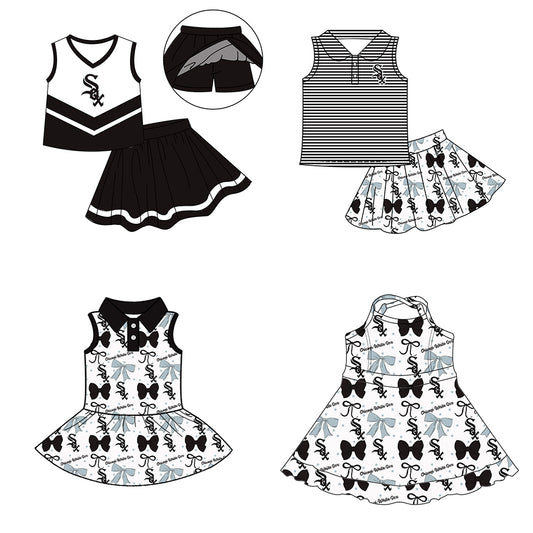 ( Moq 5 each style ) Baby Girl Toddler Team Bows ‌Sibling Dress Set