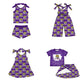 ( Moq 5 each style ) Baby Girl Toddler Tiger Team Sibling Purple Romper Dress Set 7.15
