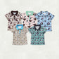 Sibling Baby Boys Short Sleeves Buttons Western Print Buttons Shirts Tops RTS