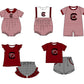 ( Moq 5 Each Style ) Baby Boys Girls Kids Chicken Stripes Team Sibling Rompers Sets