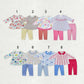 Sibling Baby Girls Long Sleeves Bows Flowers Tunic Pants Clothes Sets RTS