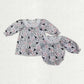 Sibling Baby Girl Long Sleeves Embroidery Happy New Year Stars Romper Dress RTS