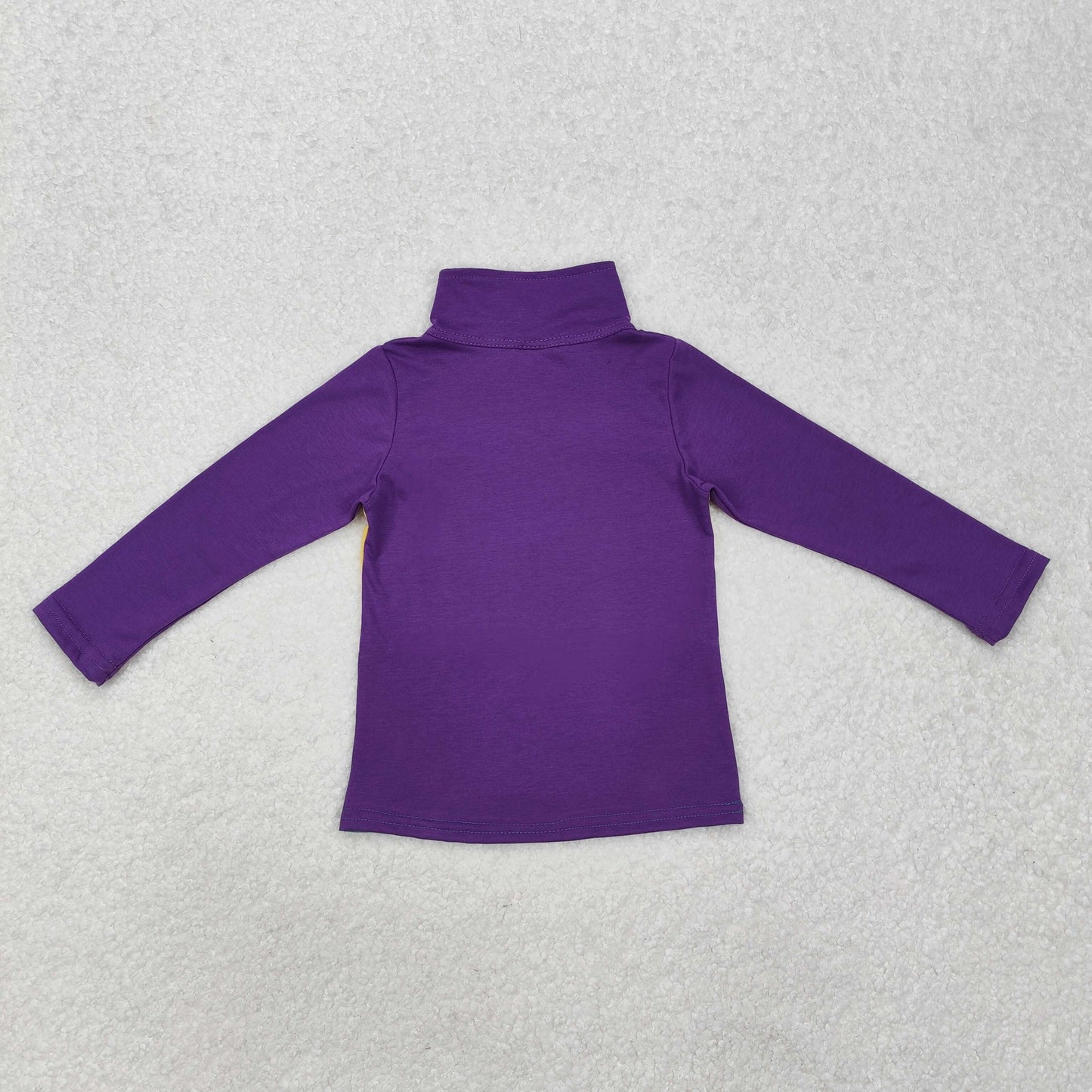 Baby Boy Long Sleeves Mardi Gras Purple Yellow Green Zipper Tee Shirt Tops