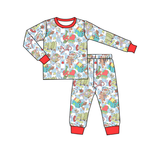 Baby Boy Long Sleeves Toys Christmas Pajamas Set