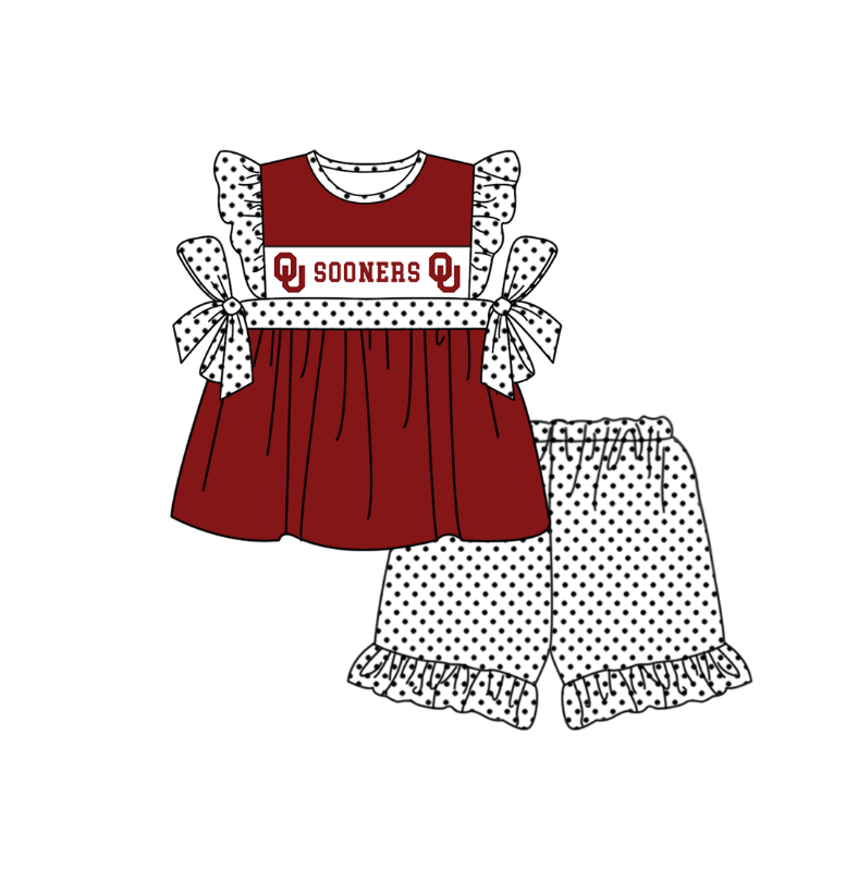 ( Moq 5 Each Style ) Baby Boys Girls Short Sleeves Team Sibling Red Romper Dress Set