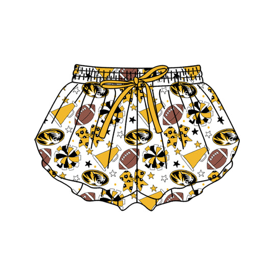 ( Moq 5 ) Baby Girls Kids Cheer Football Bows Tigers Shorts Bottoms Team Clothes