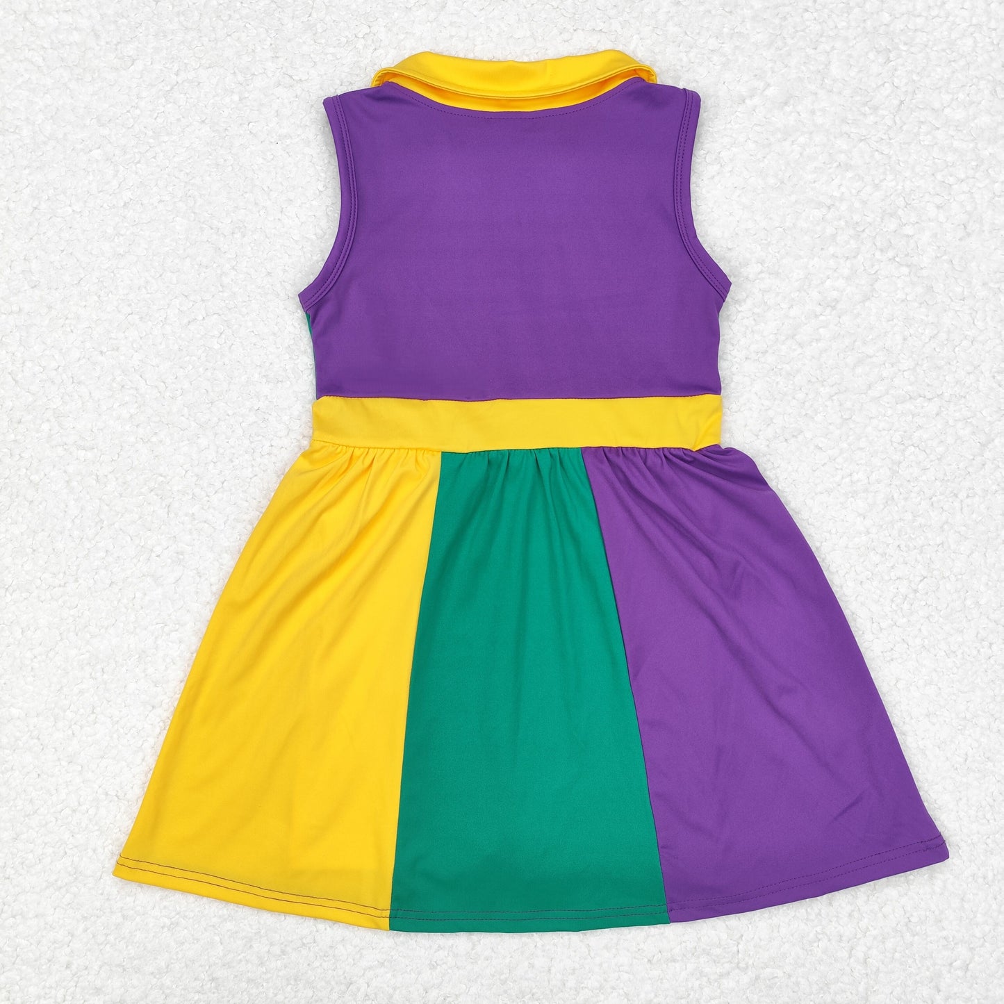 Baby Girl Sleeveless Mardi Gras Active Wear Knee Length Yoga Dress