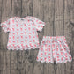 Baby Girls Toddler Bows Flags Shirt Scallop Shorts 4th of July Set Clothes RTS