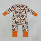 Baby Girls Kids Flower Candy Zipper Sleeper Footie Romper Halloween Clothes RTS