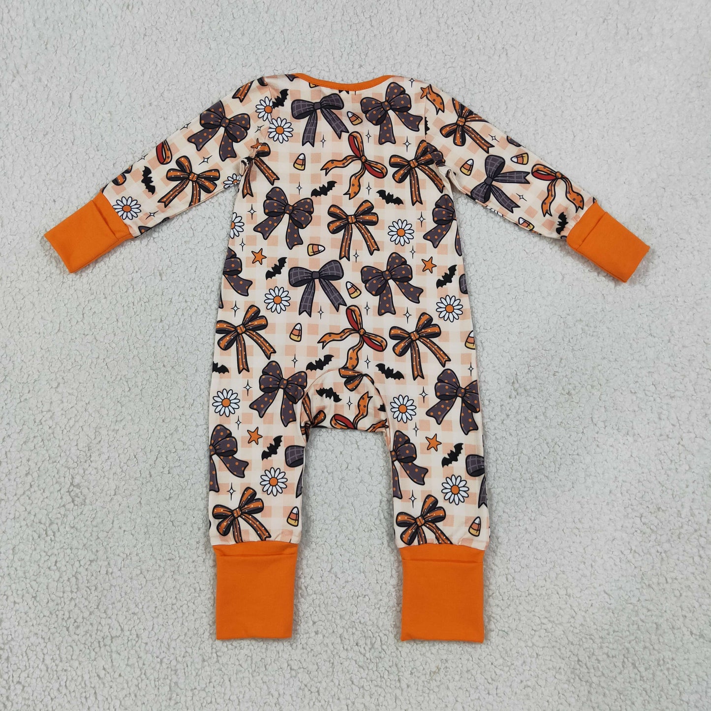 Baby Girls Kids Flower Candy Zipper Sleeper Footie Romper Halloween Clothes RTS