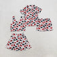 Sibling Girls Kids Football Stars Bows Cheer Team Summer Set RTS