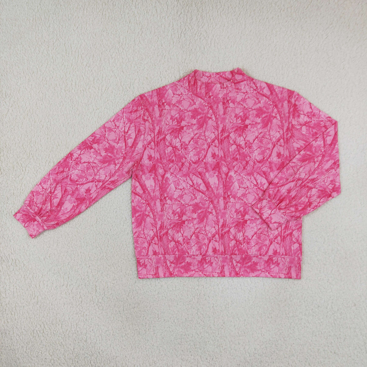 Adult Women Long Sleeves Leaves Shirt Tops Pink Pullover Camo Clothes RTS