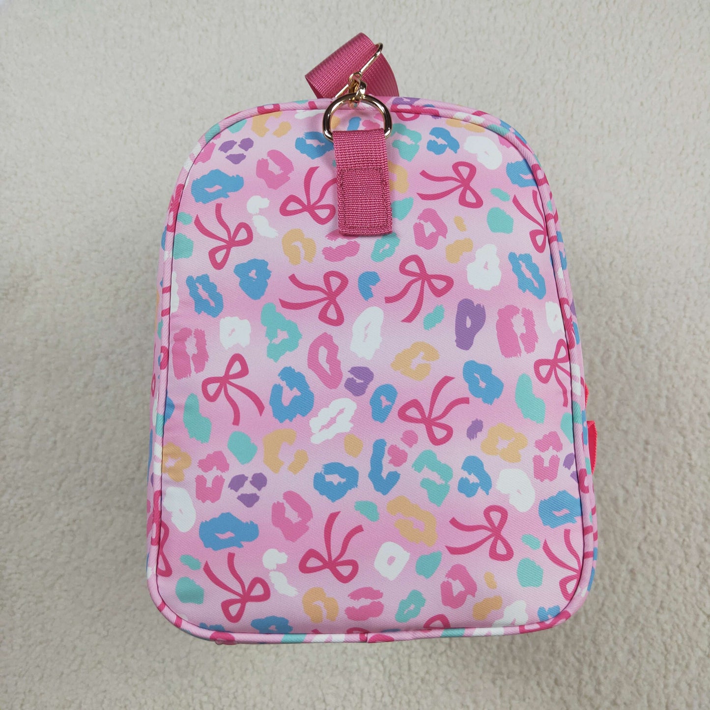 Preorder Kids Girl Adult Leopard Bows Ruffle Gym Bag RTS