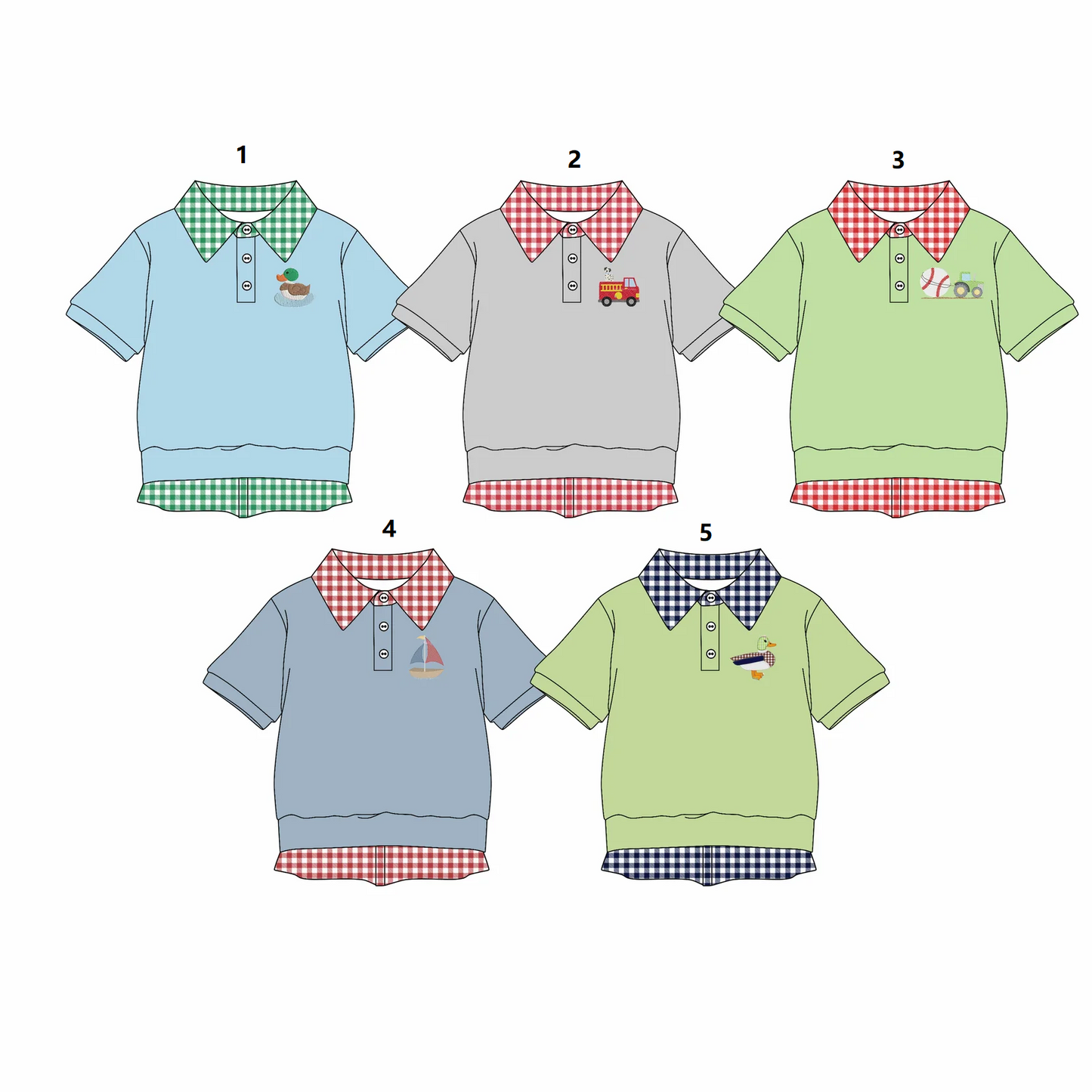 ( Moq 5 Each Style ) Sibling Baby Boys Kids Short Sleeves Buttons Shirt Plaid Shorts Sets