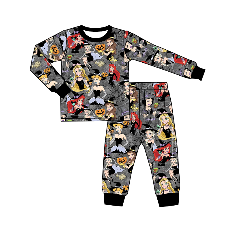 Baby Girl Long Sleeves Halloween Princess Shirt Pants Pajamas Set