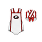 ( Moq 5 ) Baby Girls Kids Sleeveless G Dots Red Bows Team Romper