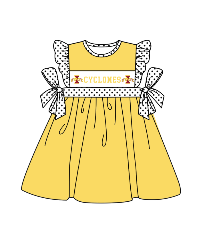 ( Moq 5 Each Style ) Baby Boys Girls Short Sleeves Team Sibling Yellow Romper Dress Set