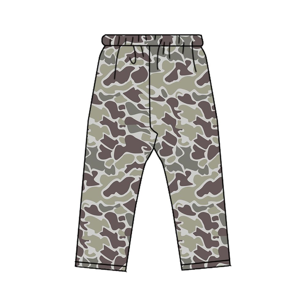 ( Moq 5 ) Preorder Baby Boys Kids Pants Dark Grey Camo Clothes