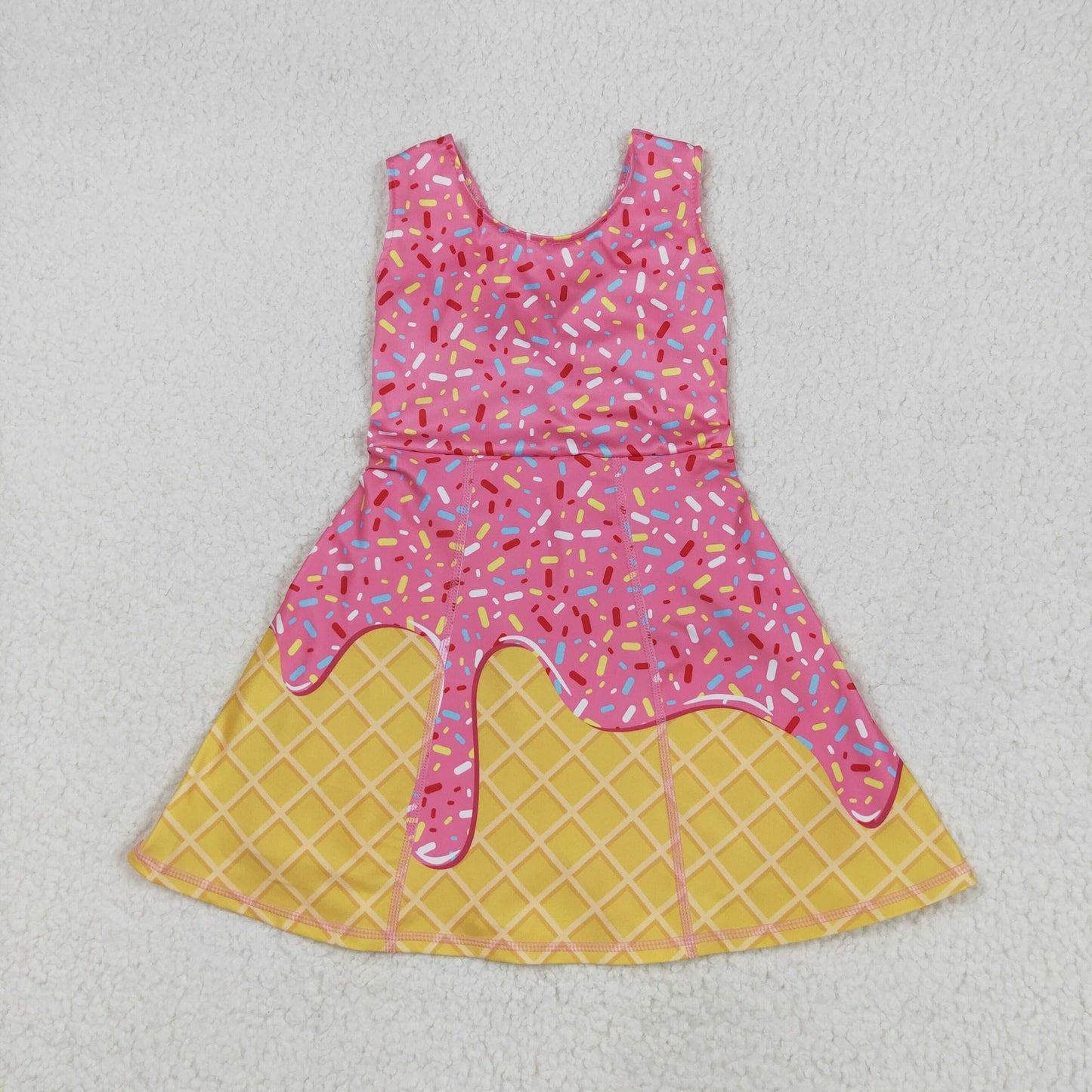 Baby Girl Toddler Cake Yoga Active Knee Length Sleeveless Skort Dress RTS