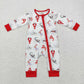 Baby Boy Christmas Crawfish Boots Zipper Bamboo Romper