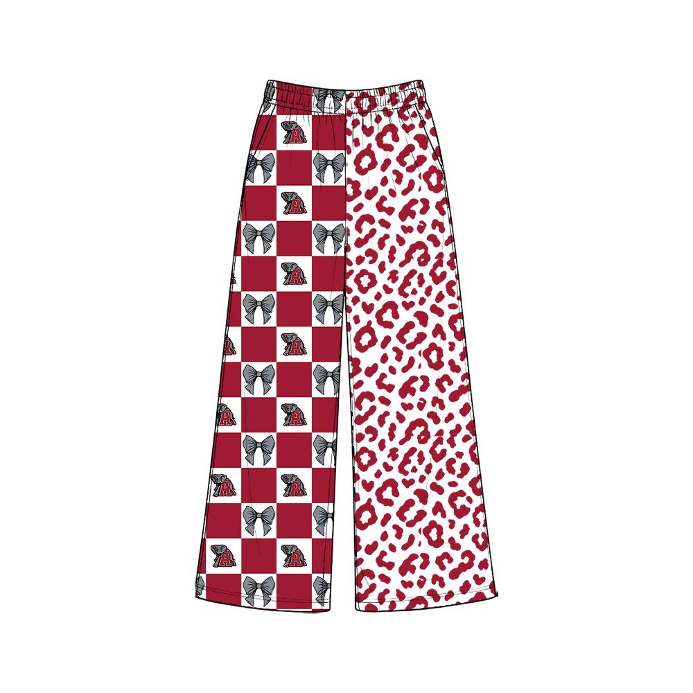 ( Moq 5 ) Preorder Adult Women Bows Elephant Leopard Pockets Pants Bottoms Team Clothes
