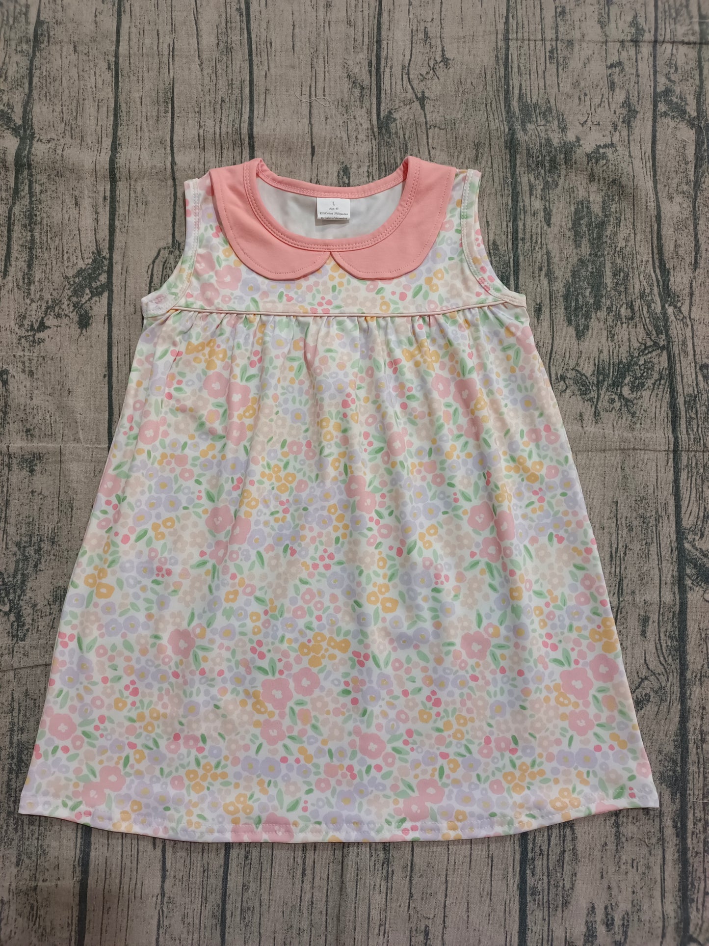 Baby Girls Kids Sleeveless Floral Knee Length Dress RTS